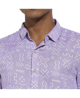 Men's Lavender Minimal Aztec Shirt