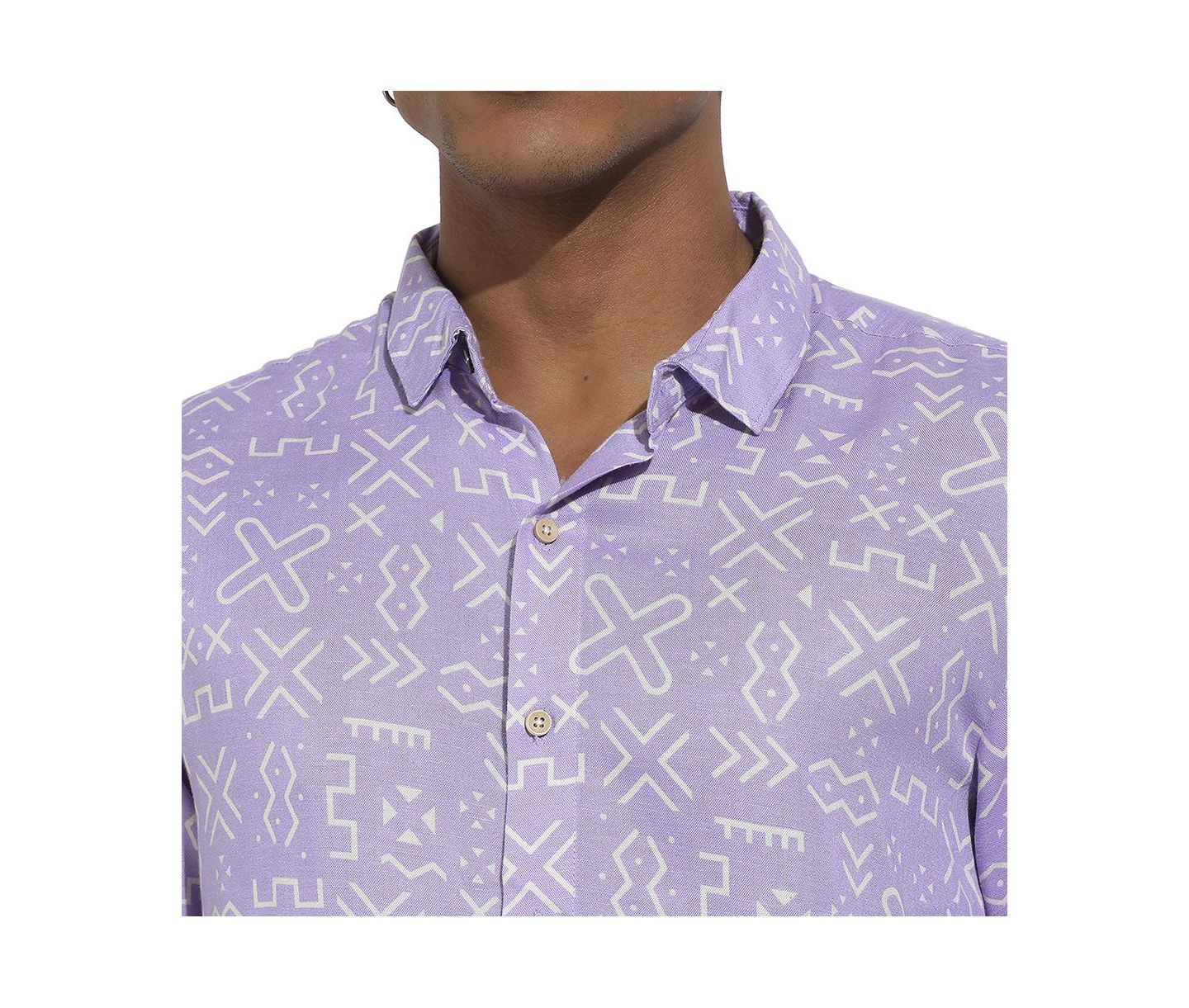 Мужская рубашка Cahoot Minimal Aztec, цвет: Фиолетовый — фото 7