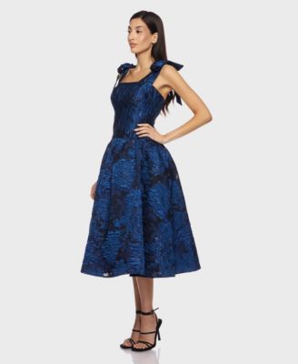 Juniors' Square Neck Midi Dress