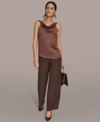 Women's Charmeuse Cowl Neck Tank Top