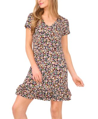 Women's V-neck Knit Dress