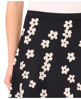 Women's Floral Jacquard A-line Skirt