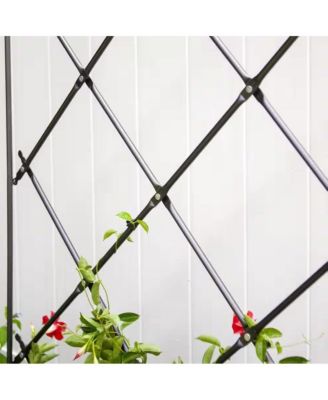 Outdoor Wrought Iron Lattice Garden Trellis for Climbing Plants and Vines