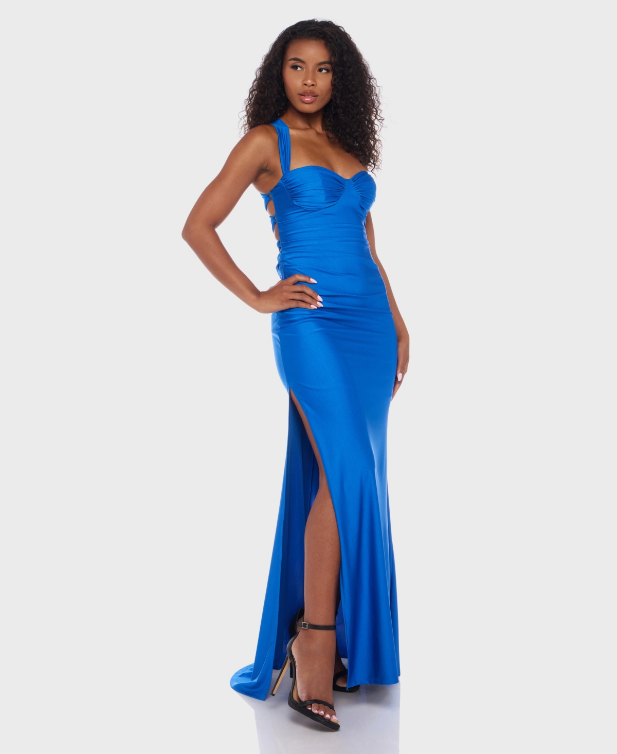 Bee Darlin Junior's Wide Strap Bustier Sleeveless Dress