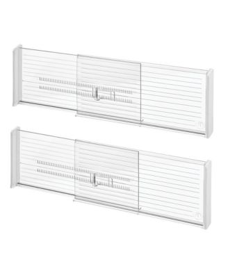 Recycled Plastic Adjustable Drawer Dividers - Set of 2 - Clear