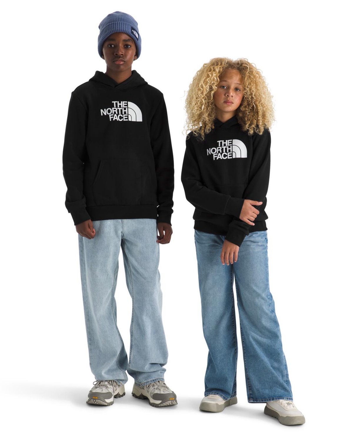 The North Face Teen Logo-print Hoodie In Black