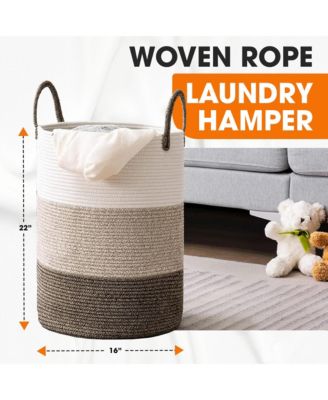 Large Laundry Hamper (15x19.7") - 3 Tone Tan
