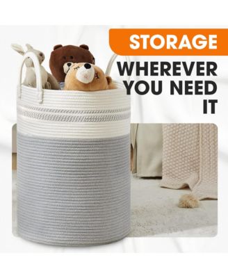 Large Laundry Hamper (15" x 19.7") - 2 Tone Gray