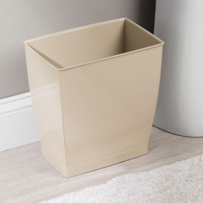 Rectangular Trash Can, 2.5 Gal. / 9.5 Liter, 4-Pack, Brown, Made in USA