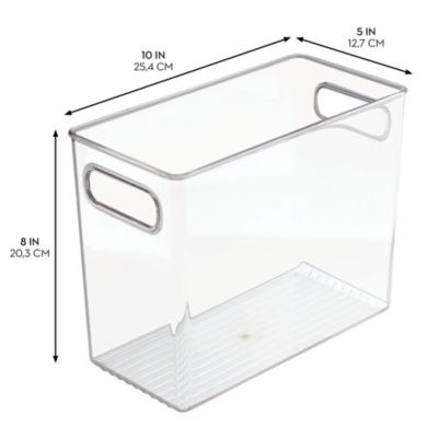 Pantry Storage Bin with Handles - Clear - Made in USA