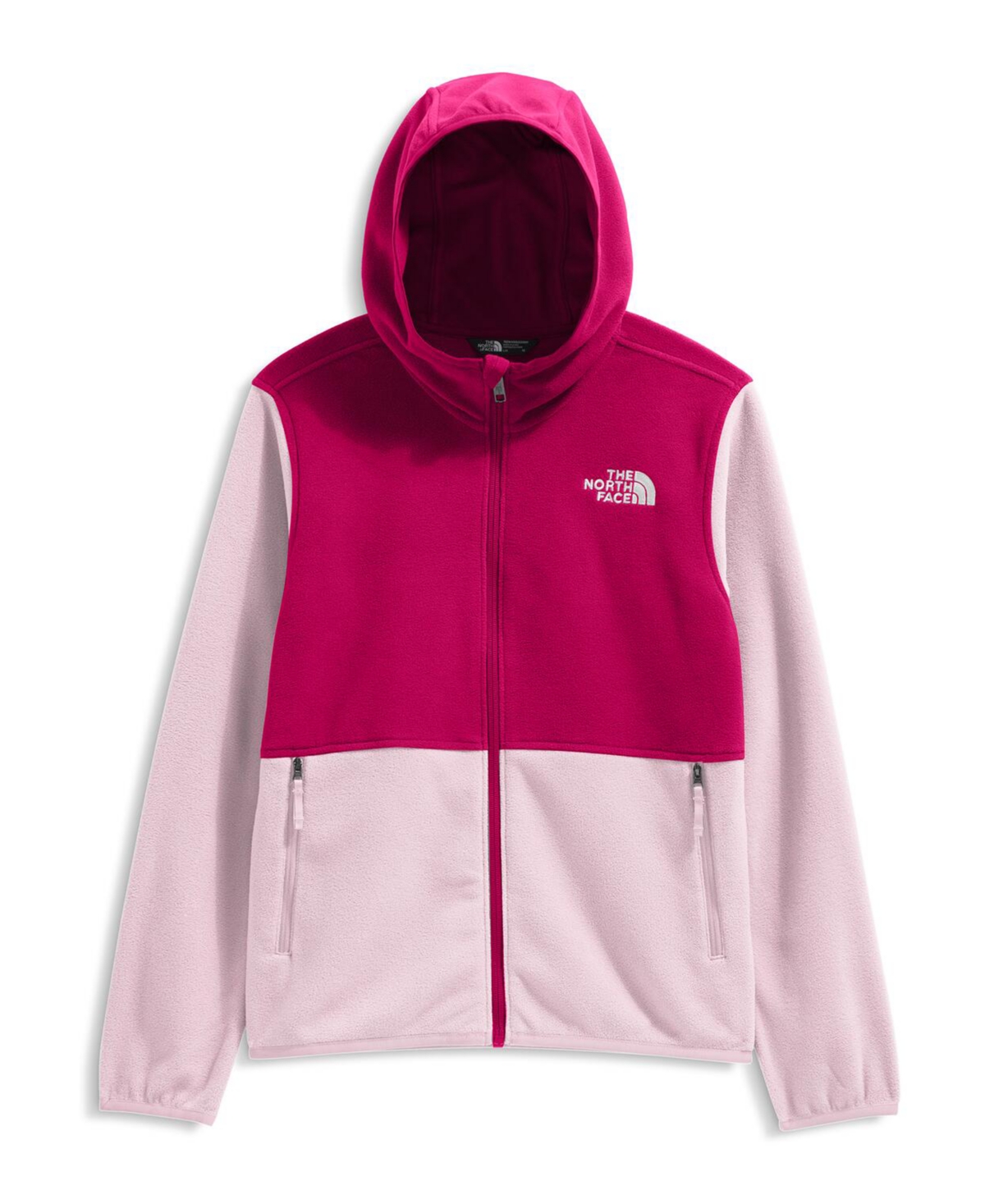 The North Face Big Girls Glacier Full Zip Hoodie In Pink