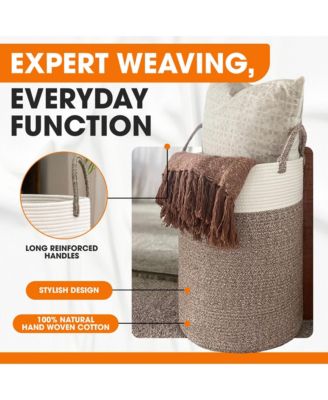 Large Laundry Hamper (15" x 19.7") - 2 Tone Tan