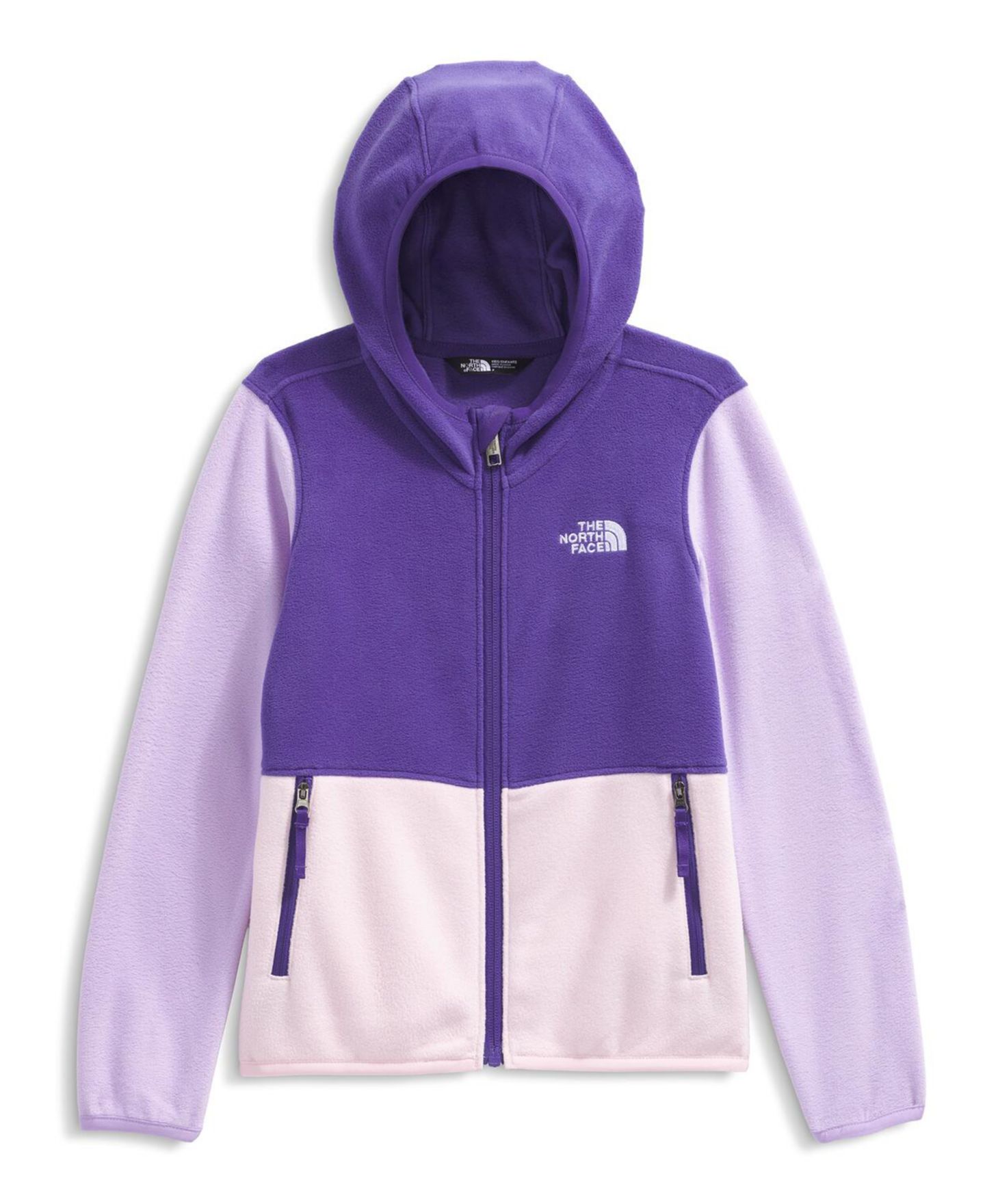 Худи The North Face Glacier Full Zip для девочек, цвет: Фиолетовый / Сиреневый — фото 4