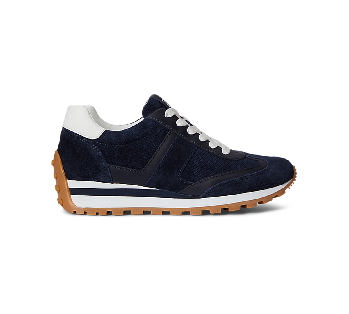 Ralph Lauren Dani Perforated Suede Sneaker In Multi