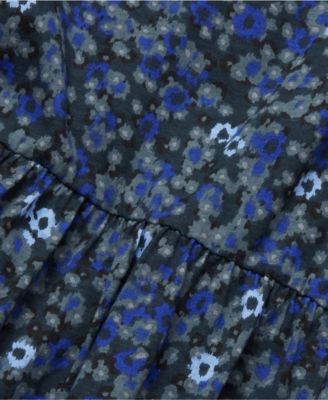 Girls Long Sleeve Gathered Waist Jersey Dress