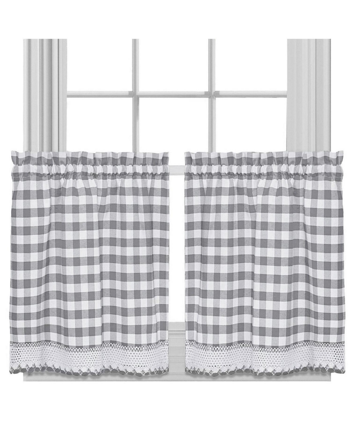 GoodGram Buffalo Check Gingham Custom Window Curtain Treatments