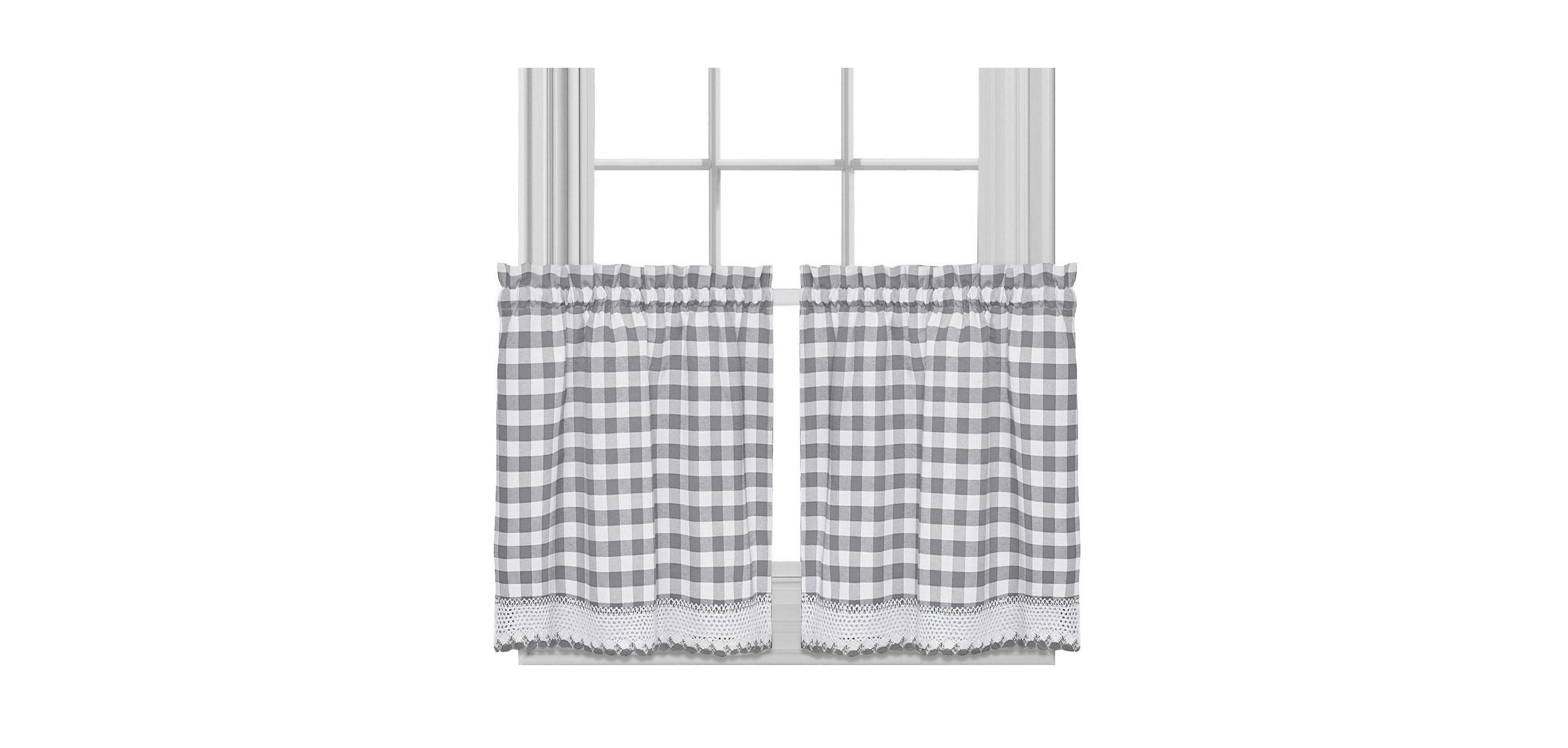 GoodGram Buffalo Check Gingham Custom Window Curtain Treatments