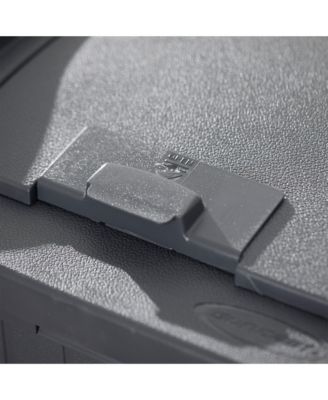 Suncast 30 Gallon Hideaway Trash Waste Bins for Outdoor, Cyberspace (2 Pack)