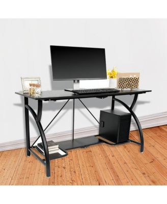 Multi Purpose Folding Wooden Office Computer Furniture Table Desk, Black