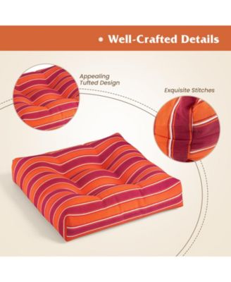 Set of 4 21'' x 21'' Chair Seat Cushion Pads Patio