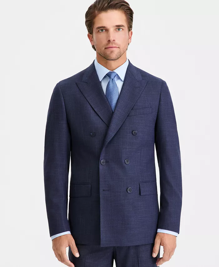 Men's Slim-Fit Double-Breasted Suit Separates Jacket