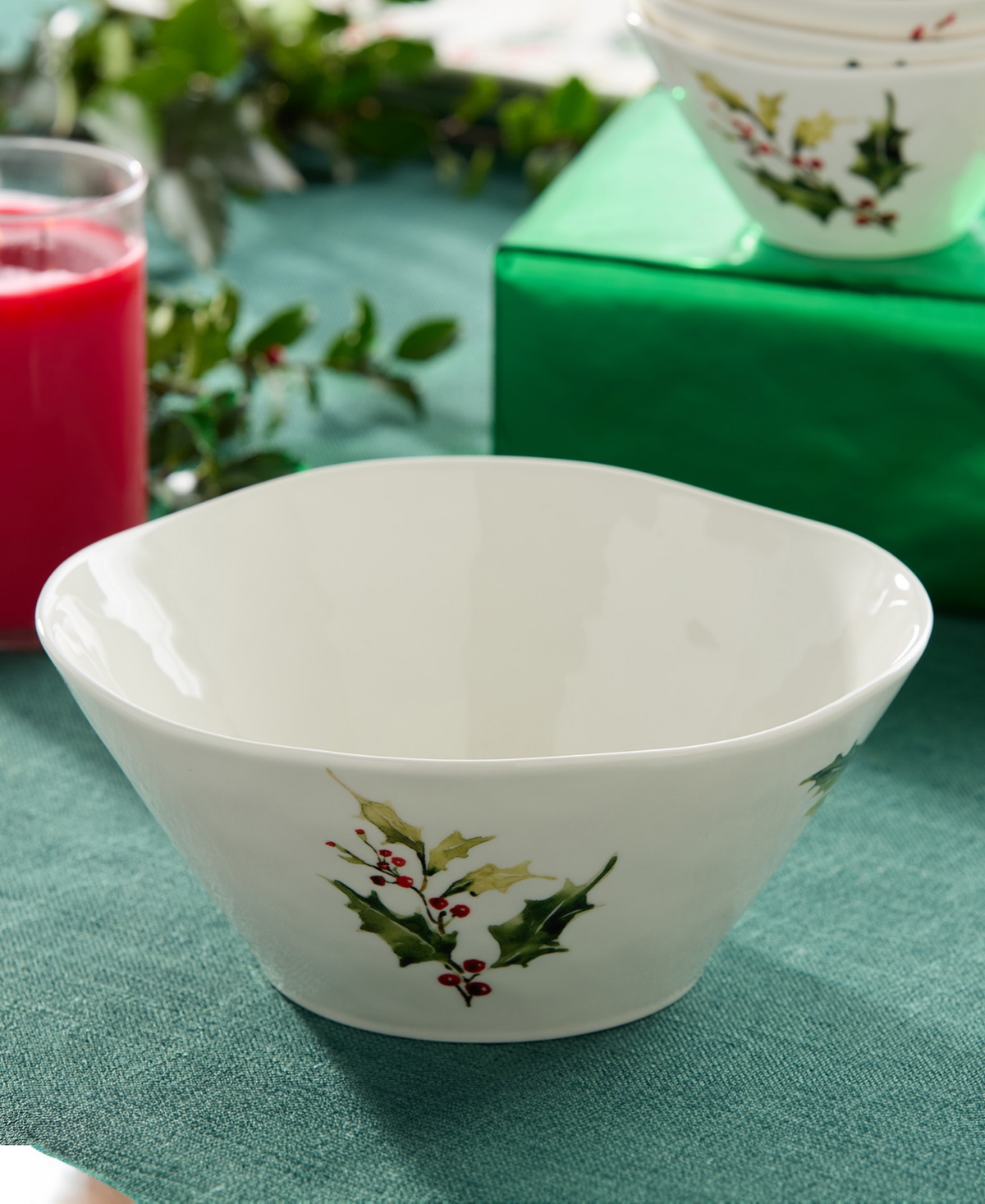 Certified International Holly Vines Deep Bowl In White