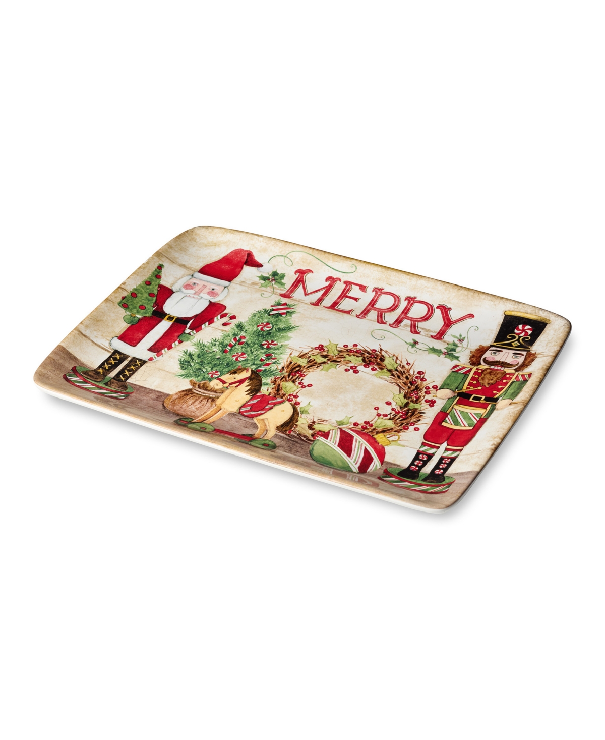 Certified International Nutcracker Parade Rectangular Platter In Multi