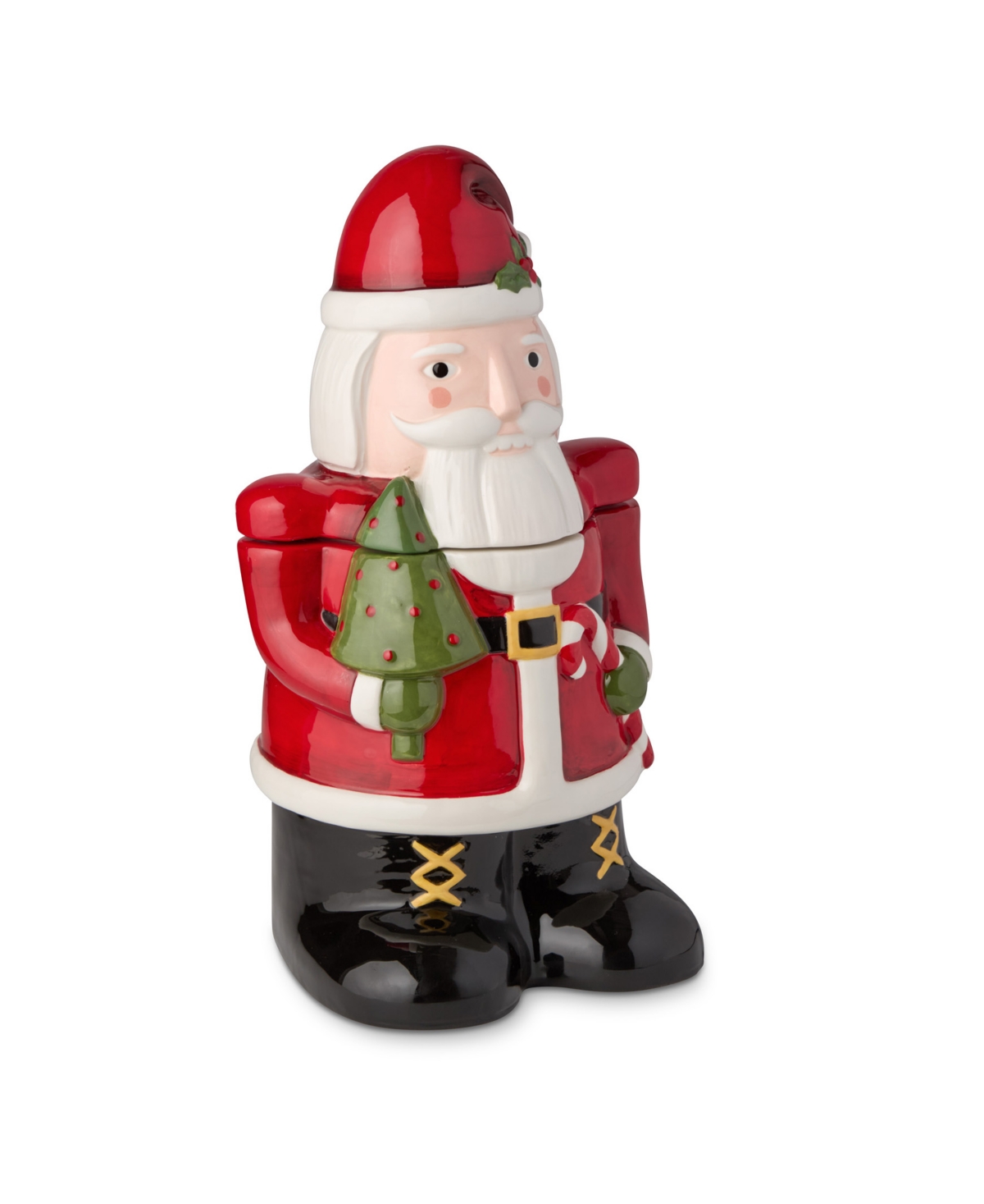 Certified International Nutcracker Parade 3-d Santa Cookie Jar In Red