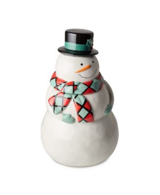 Christmas Whimsy Snowman 3-D Cookie Jar