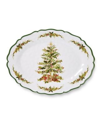 Holly Tree Melamine 2-Pc. Serving Platters