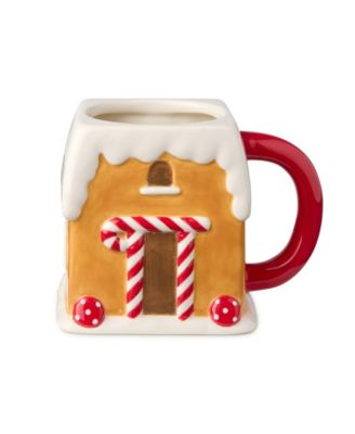 Santa's Retro Christmas 3-D Mugs, Set of 4
