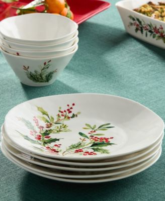 Holly Vines Dinner Plates, Set of 4