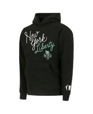 Men's and Women's Black New York Liberty Script Pullover Hoodie