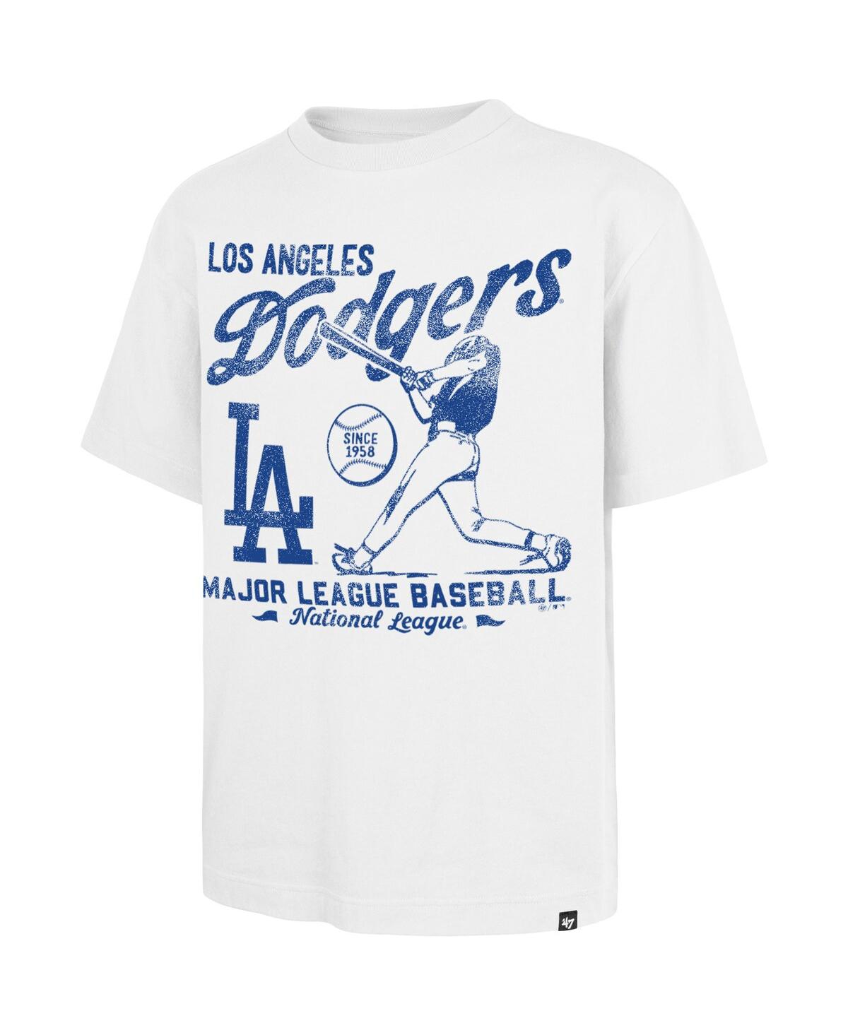 47 Brand Men's White Los Angeles Dodgers Regional Batter Foundation T-shirt In White