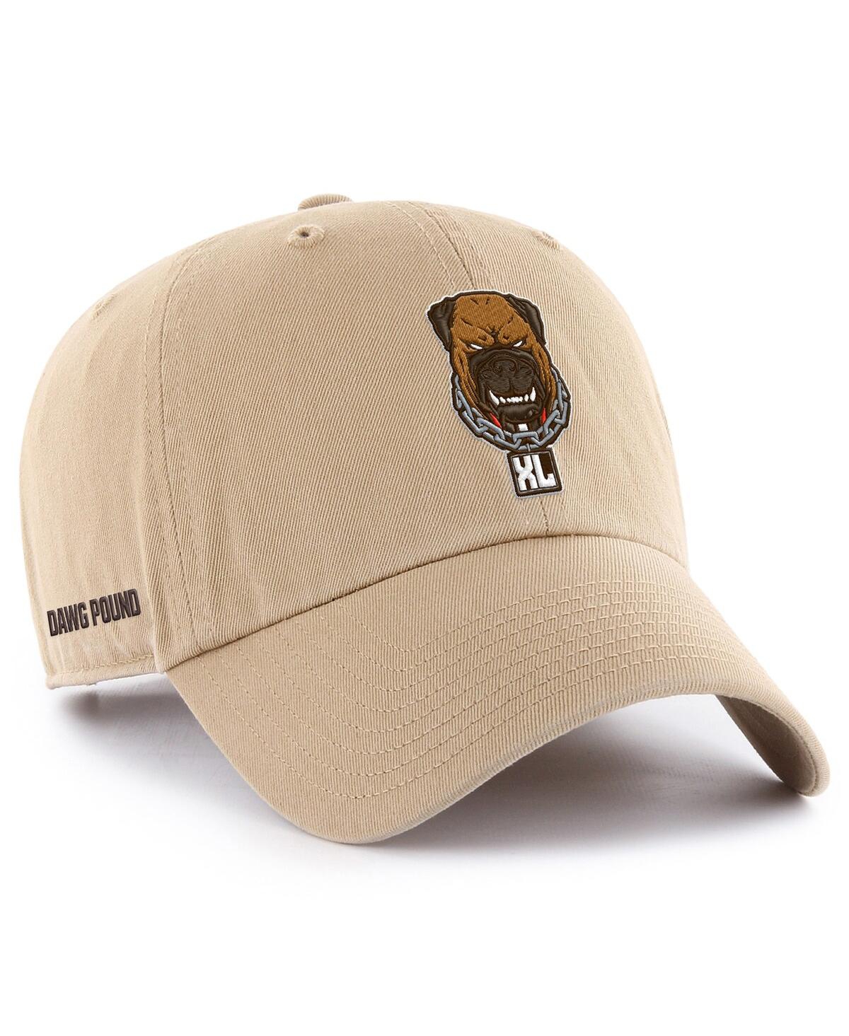 47 Brand Men's Khaki Cleveland Browns Dawg Pound Xl Unstructured Clean Up Adjustable Hat In Brown