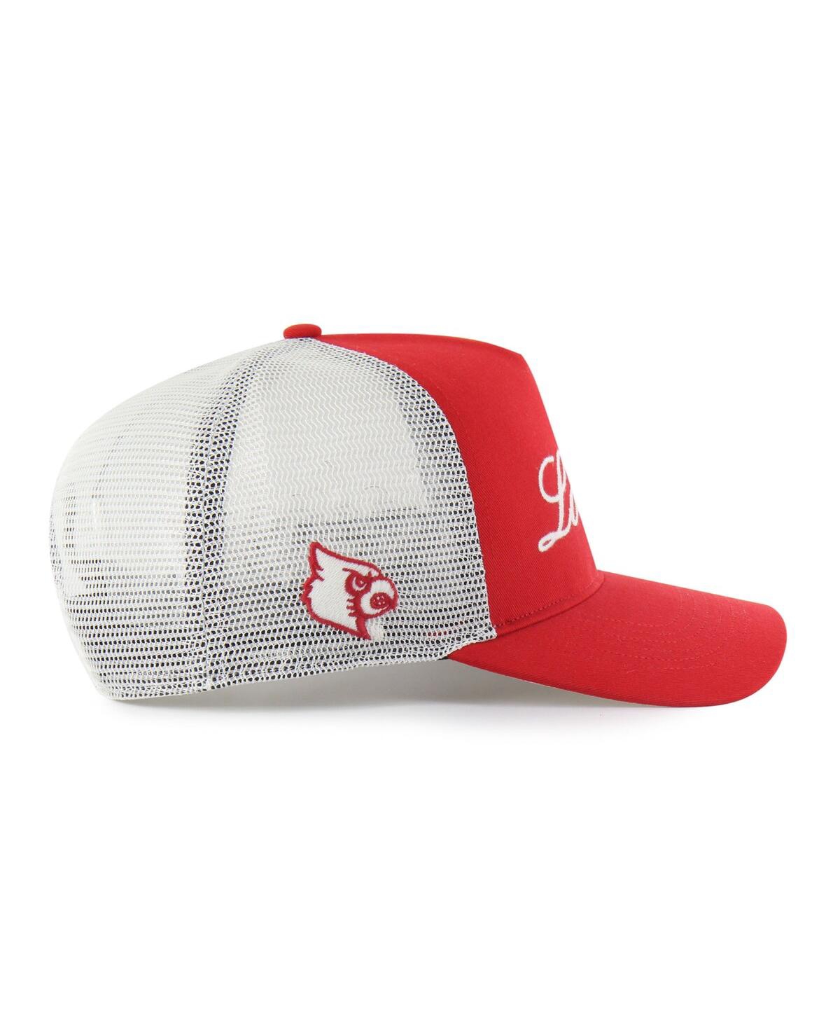 47 Brand Men's And Women's Red Louisville Cardinals Contemporary Basics Foundation Trucker Hitch Adjustable H In Red