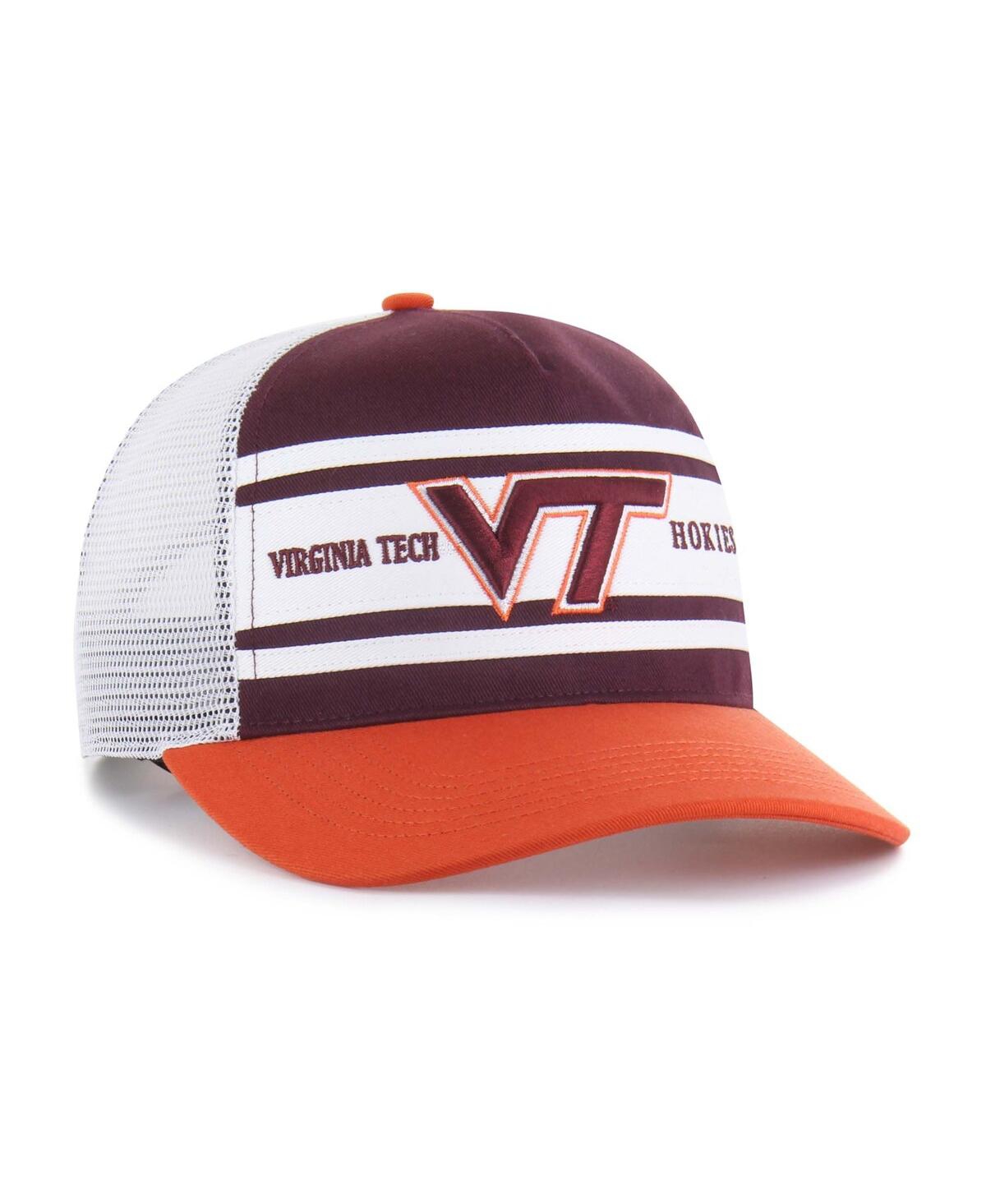 47 Brand Big Boys And Girls Maroon/orange Virginia Tech Hokies Super Stripe Hitch Adjustable Trucker Hat In Multi