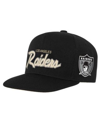 Mitchell & Ness - Big Boys and Girls Black Las Vegas Raiders Cream Team Script Snapback Hat