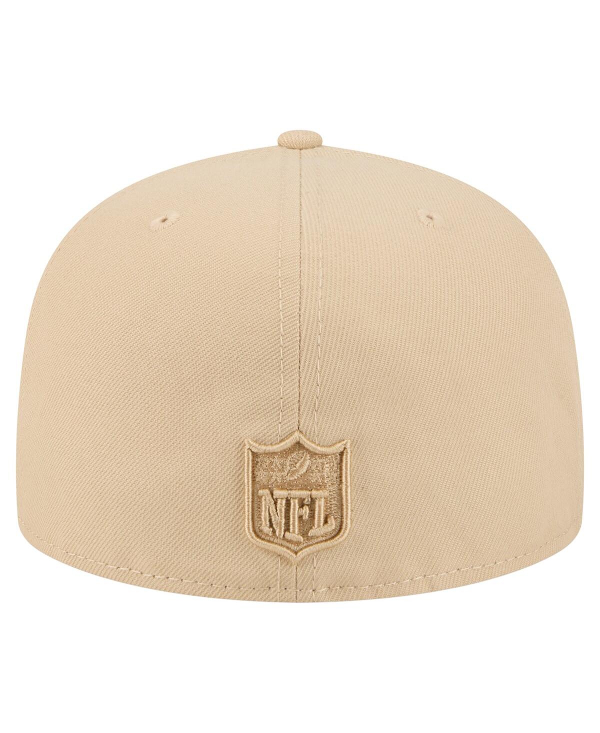 New Era Men's Light Beige Denver Broncos Color Pack A-frame 59fifty Fitted Hat In Sand