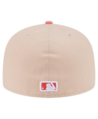 Men's Light Beige/Coral Detroit Tigers Two-Tone Color Pack A-Frame 59FIFTY Fitted Hat