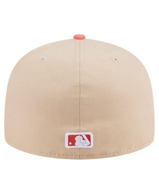 Men's Light Beige/Coral Athletics Two-Tone Color Pack A-Frame 59FIFTY Fitted Hat