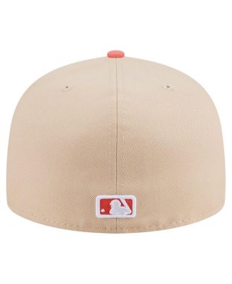 Men's Light Beige/Coral Pittsburgh Pirates Two-Tone Color Pack A-Frame 59FIFTY Fitted Hat