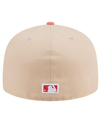 Men's Light Beige/Coral San Francisco Giants Two-Tone Color Pack A-Frame 59FIFTY Fitted Hat