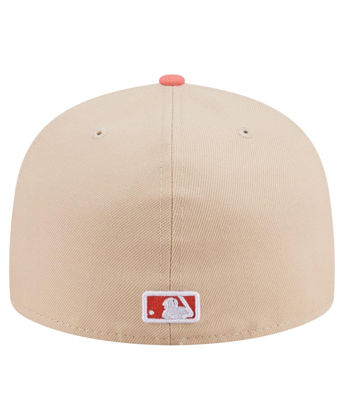 New Era Men's Light Beige/coral St. Louis Cardinals Two-tone Color Pack A-frame 59fifty Fitted Hat