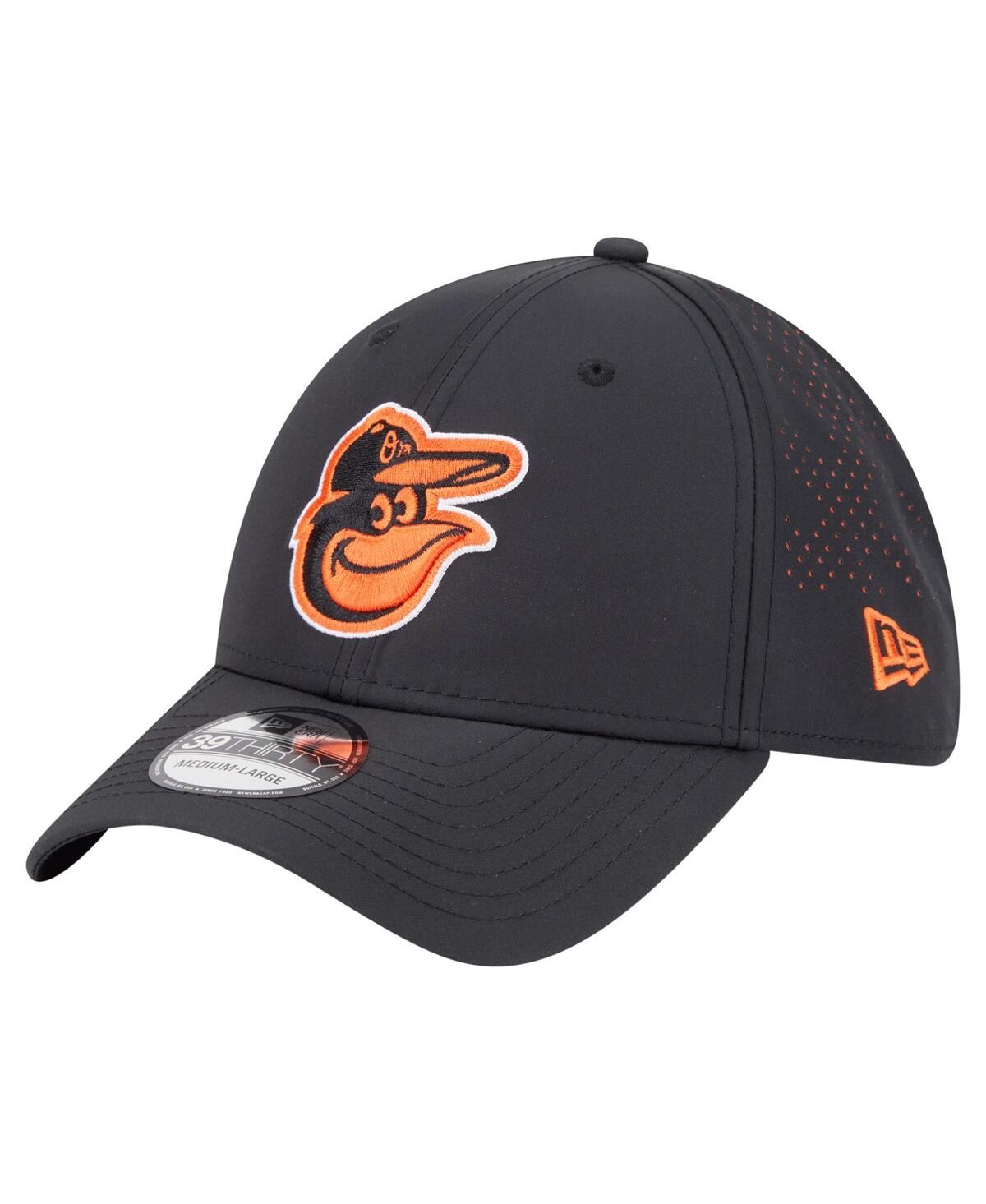 New Era Men's Black Baltimore Orioles Night 39thirty Flex Hat In Black
