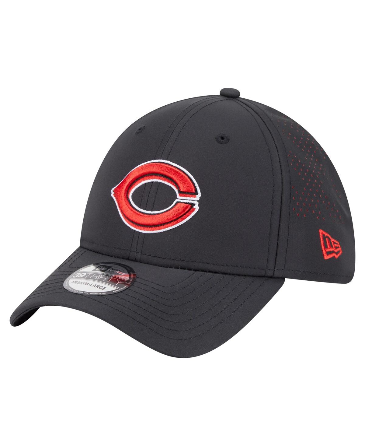 New Era Men's Black Cincinnati Reds Night 39thirty Flex Hat In Black
