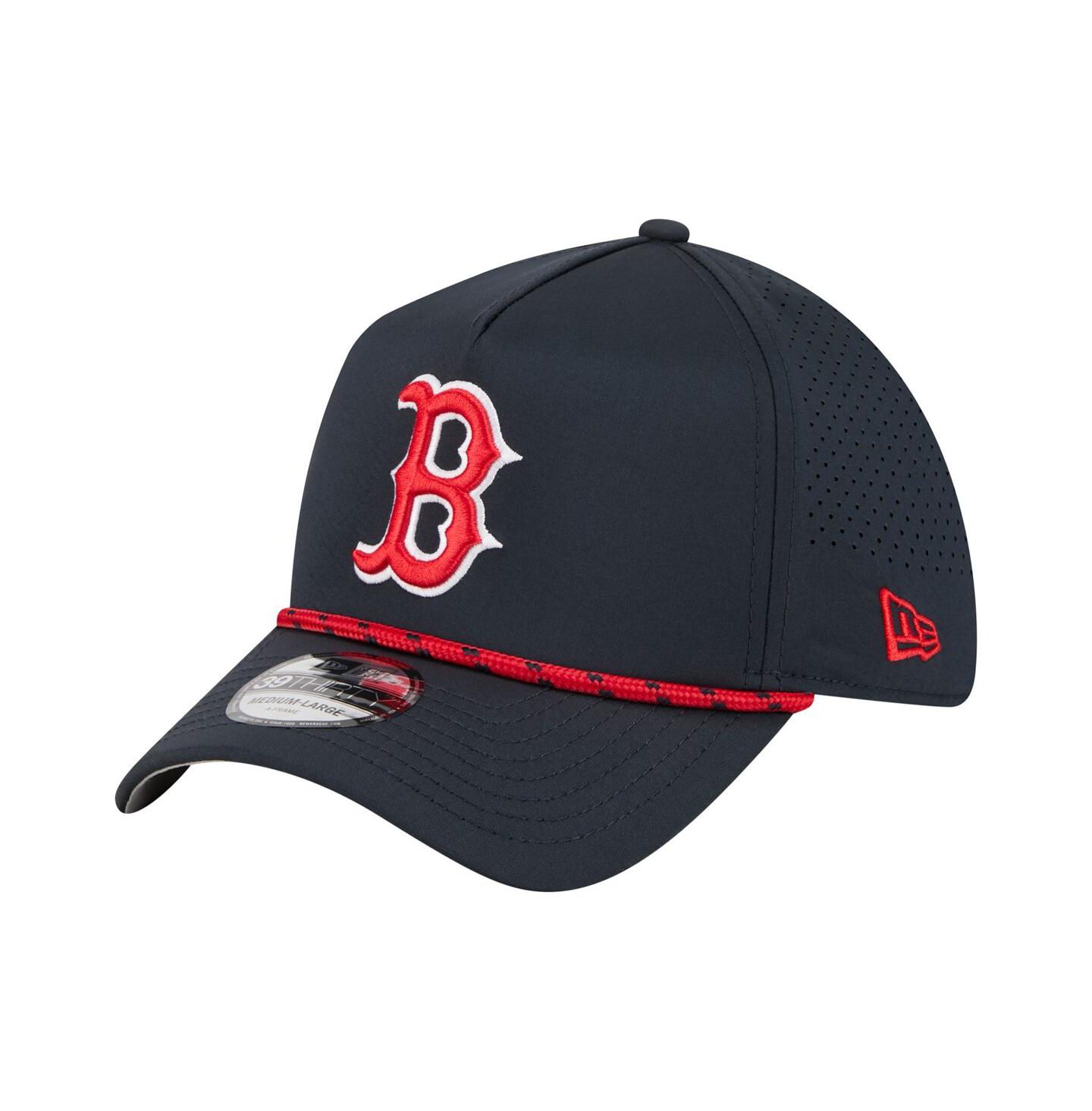 Мужская кепка New Era Navy Boston Red Sox 39THIRTY A-Frame Perforated Flex Hat — фото 1
