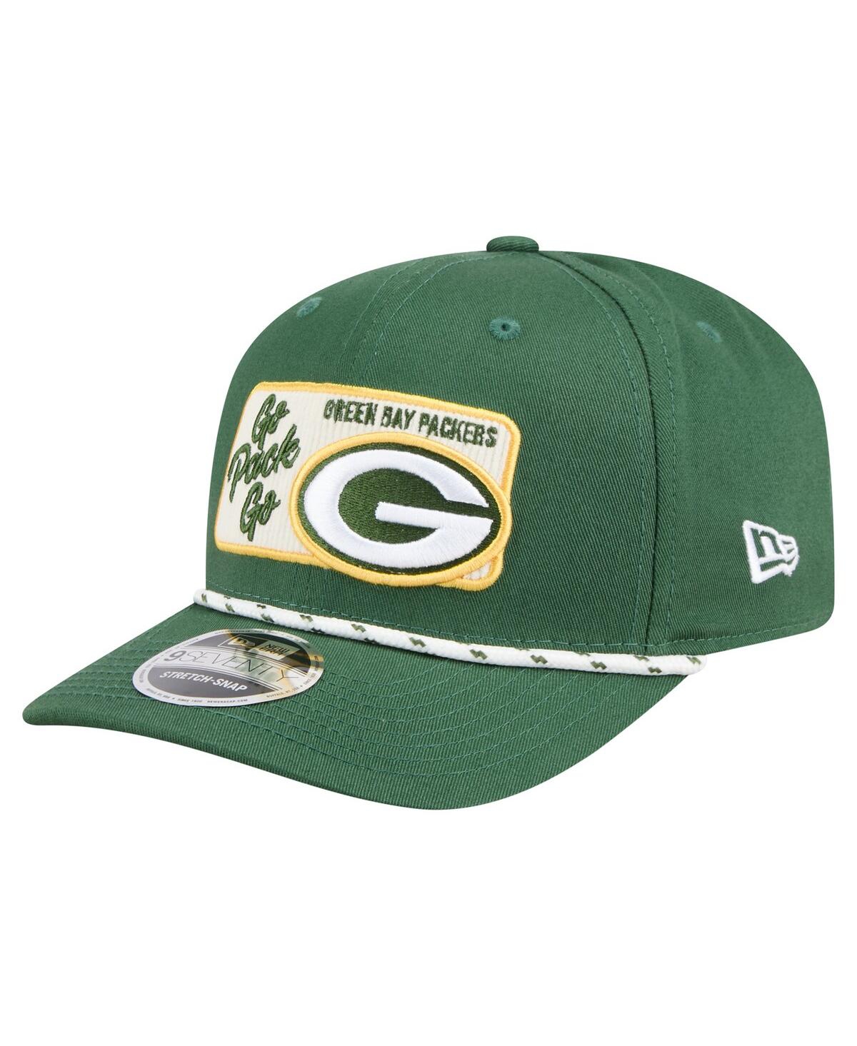New Era Men's Green Green Bay Packers Chant 9seventy Stretch-snap Hat In Green