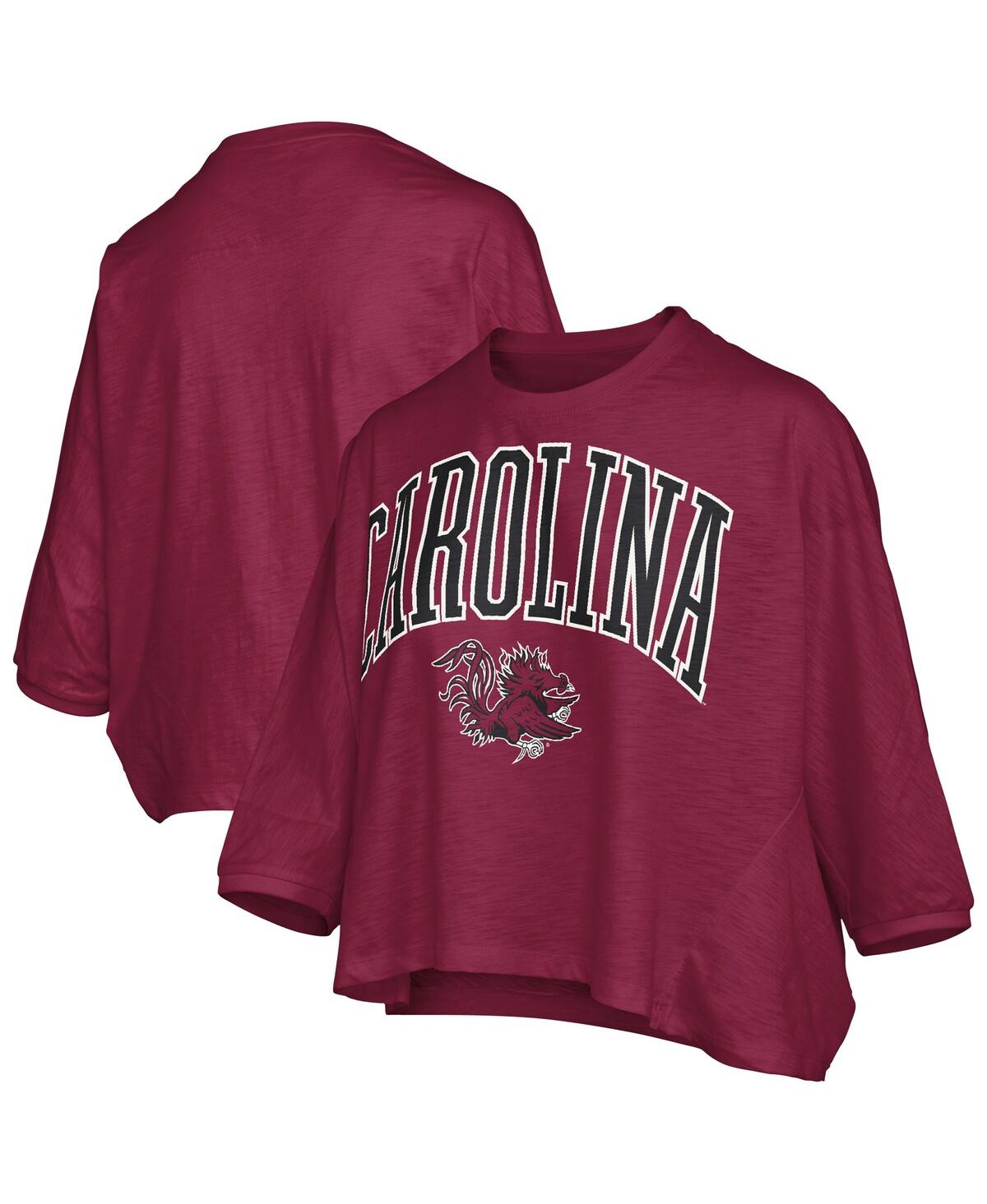 Pressbox Garnet South Carolina Gamecocks Midi Arch Over Logo Oversized T-shirt In Brown