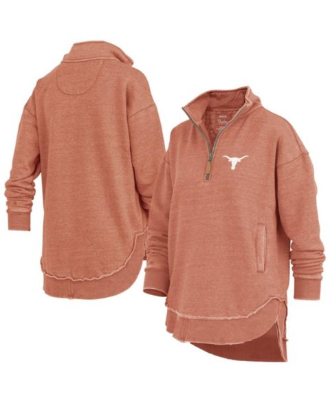 Женский свитшот-пончо Pressbox Texas Longhorns Northfork Sojourn на молнии 1/4, Orange